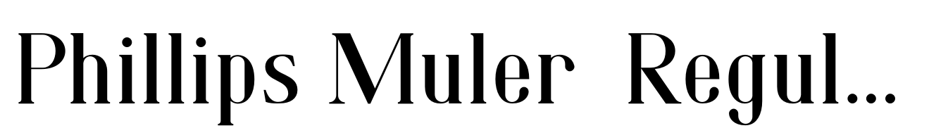 Phillips Muler  Regular